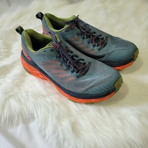 Hoka Men's Athletic Shoes in Gray and Orange